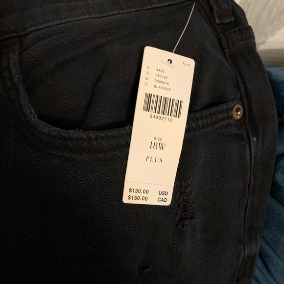 Anthropologie Pilcro Plus Size Black Ripped Jeans! - Picture 4 of 4